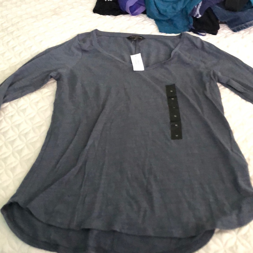 NWT, Banana Republic long sleeve top, gray,medium